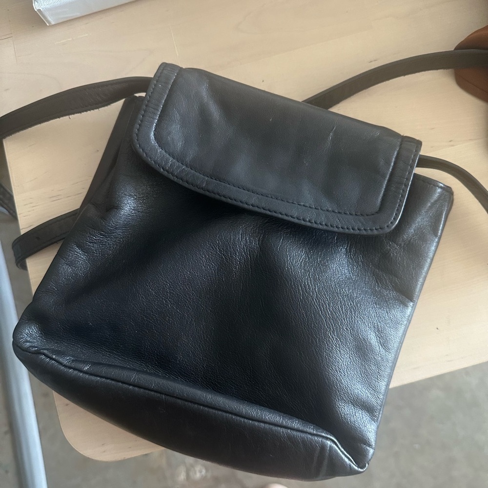 Vintage Crossbody, Leather and Co Black 5 for $25 eligible